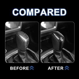 KUNGKIC Car Gear Shift Knob Cover Sticker Head Trim for 2023 2024 Subaru Crosstrek Base Premium Sport Limited Carbon Fiber Pattern Interior Accessories