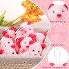 JOLLYFUN 24Pcs Pig Mini Stuffed Animal and Plush Toy，Small Pink