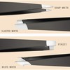 4-Piece Eyebrow Tweezers Set - Professional Stainless Steel Oblique Pointed