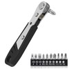 10-In-1 Angled Ratchet Screwdriver Set，90 Degree Right Angle, Angled and