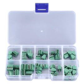 [50 pieces] Terminal Block Connector Screw Terminal Block 0.1 inch (2.54 mm) Pitch PCB Terminal Block PCB Mount Universal 2 Pin 3 Pin 4 Pin
