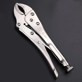10in Locking Pliers with Easy Adjusting, C45 Steel Curved Jaw Vice Grip for Maintenance (11895)