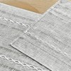 Artoid Mode Grey Rustic Linen Table Runner, Seasonal Embroidered Hollow