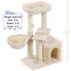 Topeakmart Cat Tree Tower for Indoor Cats, 34.5in Cute Cat