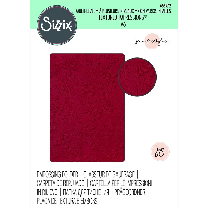 Cartella per goffratura a più livelli Sizzix Textured Impressions Winter