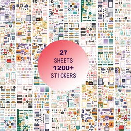Planner Stickers for Planning, 1200+ Monthly Motivational Seasonl Holiday Festival Journal Stickers for Fun Planninng and Inspirational Organization