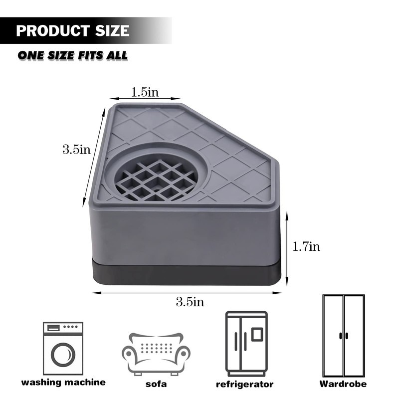 Anti Vibration Pads for Washing Machine,4 Pcs Rubber Washer and