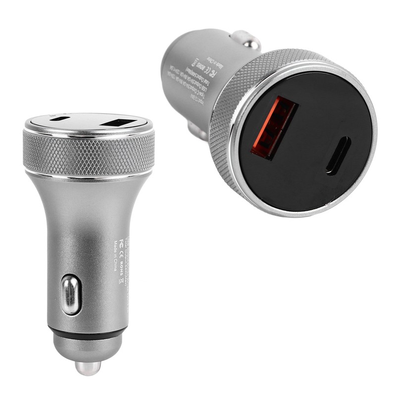 Car Charger Metal Digital Display Short Circuit Protection Fast Charging