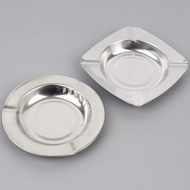 Classic Simple Round Steel Ashtray Square Shape 8ea