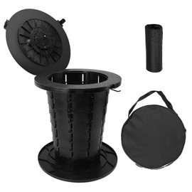 Portable Toilet, Retractable Foldable Camping Toilet Potty with Adjustable Height for Camp Hiking Beach Travel Tent and Emergency Use