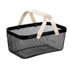 Box Sweden 40x25x17cm Mesh Home Storage Basket/Organiser w/Wooden Handle Black