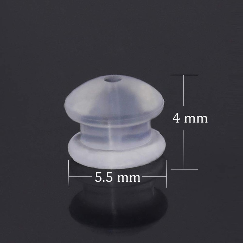 Silicone Earring Backs, Clear Earring Backings, 20PCS Soft Earring Stoppers,