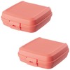 Engelland 2 x Lunch Box Salmon Plastic BPA Free Lunch