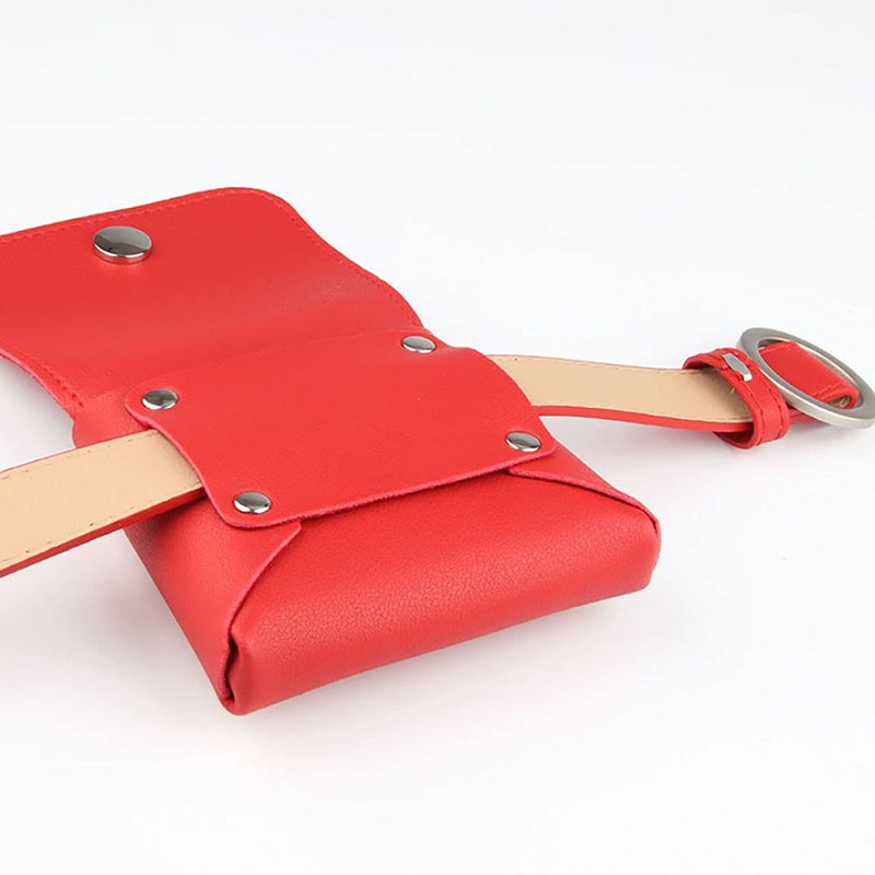 CHROME CRANE BLT036 Women's Leather Belt, Waist Bag, Pouch, Small