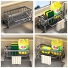 BRYN Sink Organiser, Carbon Steel Sponge Holder Kitchen with Dish