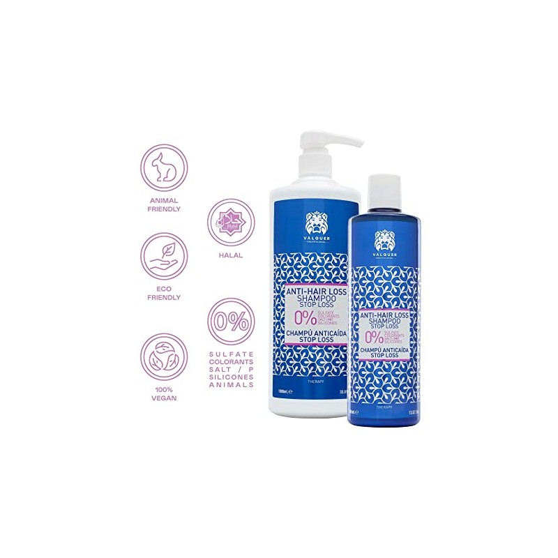 Valquer Pack Anticaída Fórmula Zero Shampoo 400 ml y Loción
