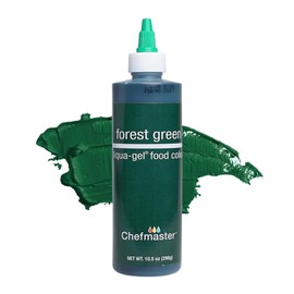 Chefmaster Forest Green Liqua-Gel® Food Coloring | Vibrant Color | Professional-Grade Dye for Icing, Frosting, Fondant | Baking & Decorating | Fade-Resistant | Easy-to-Use | Made in USA | 10.5 oz