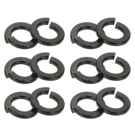 PATIKIL #10 Lock Washers, 124pcs Split Lock Washers 304 Stainless Steel Lock Washer Black Zinc Plating for Screws Bolts Nuts, #10 x 8mm x 1.5mm