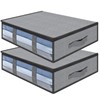 AiQInu Underbed Storage Box, Pack of 2 Underbed Storage Boxes