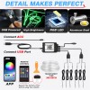 MICTUNING 10M Car RGB LED Strip Lights - 6 in