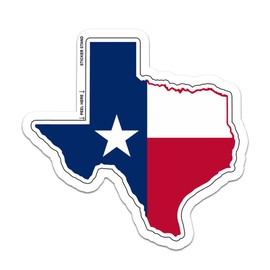 Texas State Map Flag Large car window sticker decal 10" x 10"