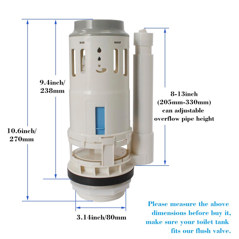 3 Inch Dual Flush Valve Replacement, Toilet Flush Valve for