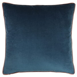 Paoletti Meridian Cushion Cover, Petrol/Blush, 55 x 55cm