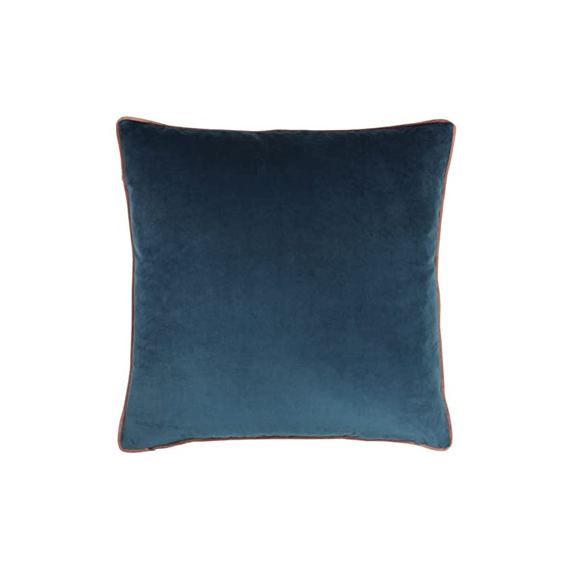 Paoletti Meridian Cushion Cover, Petrol/Blush, 55 x 55cm