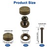 ZIUZI Brass Decorative Bolts with Caps, 8 Pack Antique Bronze