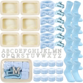 Yuxung 37 Pcs 6 Set Last Toast on The Coast Gift Bachelorette Party Spa Kit Coastal Bridesmaid Proposal Makeup Bags Pearl Stickers Headbands Wristbands Hair Clips Socks for Sleepover Bridal Gifts