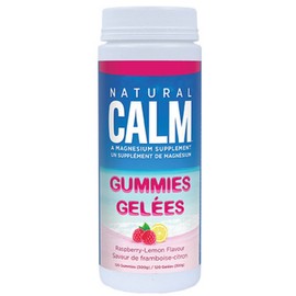 Natural Calm Magnesium Gummies 83mg, For Adults and Kids, 120 Delicious Gummies, Orange