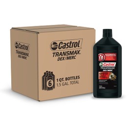 Castrol Transmax DEX/MERC Automatic Transmission Fluid, 1 Quart, Pack of 6