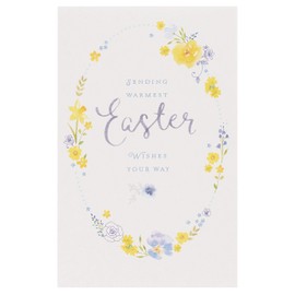 Pack of 5 Sending Easter Wishes Floral Easter Cards Easter Packs Greeting Cards