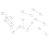 Oasis Plus 10pcs 16G Clear Bioplast Bone Retainer Piercing for
