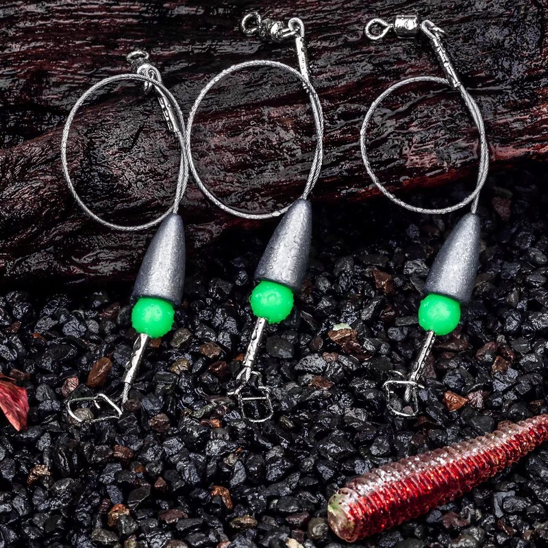 THKFISH Leaders Fishing with Hooks Carolina Rigs Pre Rigged Carolina