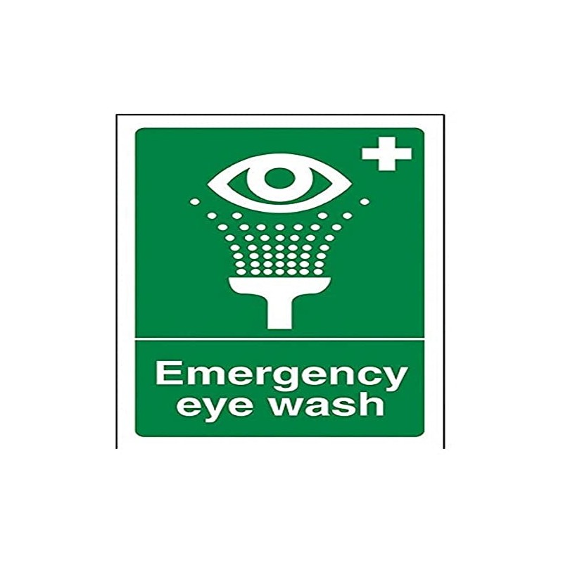 V Safety 23004AG-R Emergency Eye Wash Sign - Portrait -