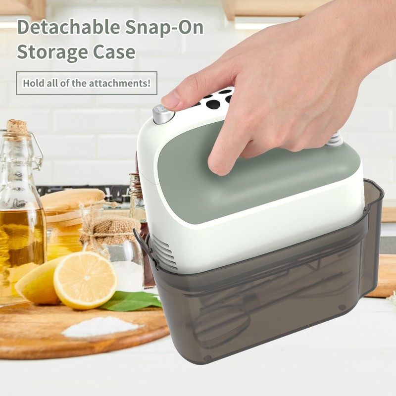Yomelo 9-Speed Digital Hand Mixer Electric, 400W Powerful DC Motor,