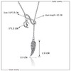 Gzrlyf Miscarriage Necklace Infinity Angel Wings Lariat Necklace Pregnancy Loss