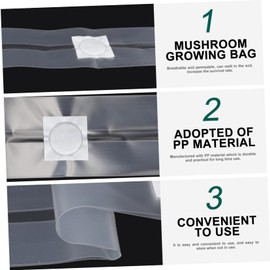 MERRYHAPY 10pcs Edible Mushroom Grow Bags Pp Material Breathable Spawn Bags for Shiitake Mushroom