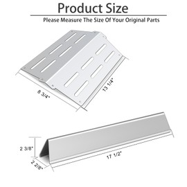 Plowo Stainless Steel Flavorizer Bars & Heat Deflector for Weber Genesis 300 Series, Weber Genesis E-310 E-320 E-330 S-310 S-320 S-330 E-310 E-320 S-310 S-320 E/S-330 EP/CEP-310 EP/CEP-320 EP/CEP-330