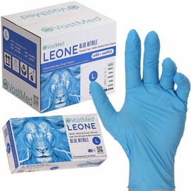 VASTMED 500PCs Dental Grade Examination Leone Nitrile Gloves 4.0G Finger Tips Texture Latex-Free Professional Grade Gloves