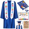 Wesiti Kindergarten Graduation Cap Gown Stole Set with Tassel Bracelet