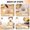 GURUDAR Glass Teapot Set, 34OZ/1000ML Glass Tea Kettle with Loose