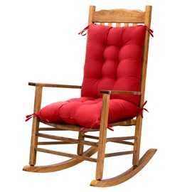 Yefound Indoor Outdoor Red Patio Chair Cushions Seat High Back Tufted Pillow Replacement Rocking Chair Cushion Pads