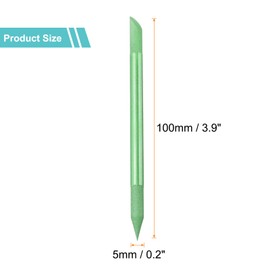 HARFINGTON Glass Cuticle Pusher Tool Dual Ended Crystal Glass Cuticle Remover Manicure Stick for Nail Care Shaper Cuticle Filing, Green