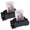 WANGCL 2pcs Mini AC 24V Relay Electromagnetic Switch 8 Pin