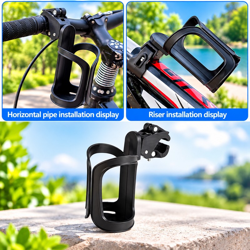 Adjustable Stroller Cup Holder for Drinks – 360° Rotating Bottle