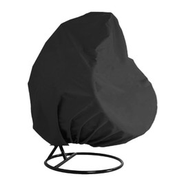 Cover for Hanging Chair, Egg Chair Cover, Hanging Chair Protective Cover Outdoor, Rattan Wicker Hanging Chair Cover, Waterproof, Protective Cover for Patio, Garden, Hanging Chair 2 People (Black, 230