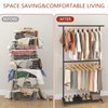 Sywhitta Double Rod Clothing Garment Rack, Rolling Coat Hanger with