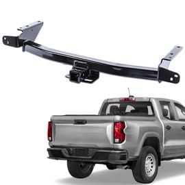 TLAPS 7422438337337 Compatible with 2023-2025 Chevy Colorado/GMC Canyon Class 3 III Black 2" Receiver Trailer Hitch